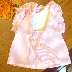 6T crewcuts candy striped blouse